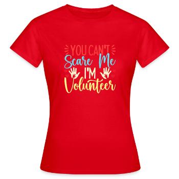 Merci au bénévolat Tu ne peux pas me faire peur - T-shirt Femme - rouge - Devant - AI Model Female 172 dark (172cm)