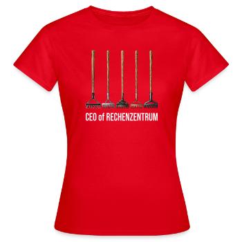CEO of Data Center Gardener Gardener Garden - Women's T-Shirt - red - Front - AI Model Female 172 dark (172cm)