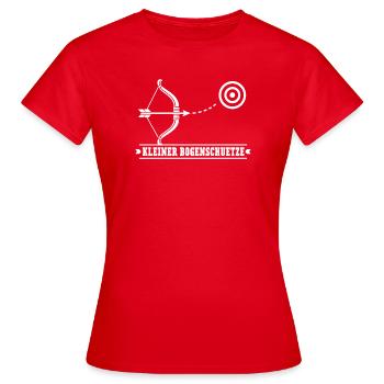 Kleiner Bogenschütze – Bogenschießen Pfeil Bogen - Frauen T-Shirt - Rot - Vorne - AI Model Female 172 dark (172cm)