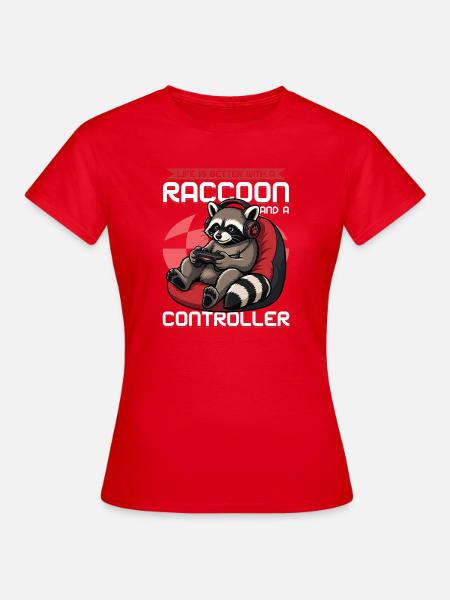Gamer Gaming Cat Video Game - Frauen T-Shirt - Rot