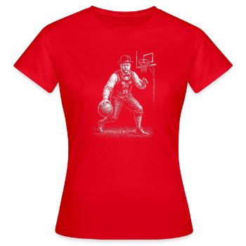 Theodore Roosevelt Basketball - Frauen T-Shirt - Rot - Vorne - AI Model Female 172 dark (172cm)