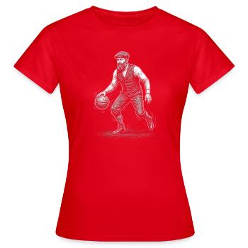 James A Basketballspieler Skizze - Frauen T-Shirt - Rot - Vorne - AI Model Female 172 dark (172cm)