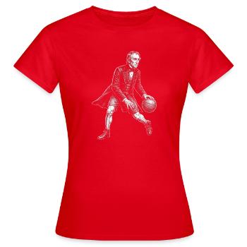 John Tyler Basketball  - Frauen T-Shirt - Rot - Vorne - AI Model Female 172 dark (172cm)