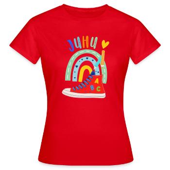Schulkind  - Frauen T-Shirt - Rot - Vorne - AI Model Female 172 dark (172cm)