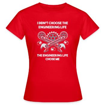 Ingenieur Student - Frauen T-Shirt - Rot - Vorne - AI Model Female 172 dark (172cm)