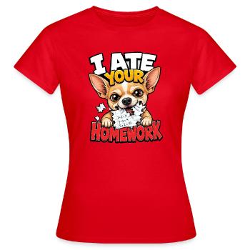 Chihuahua - Frauen T-Shirt - Rot - Vorne - AI Model Female 172 dark (172cm)