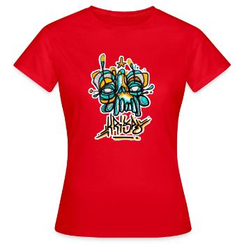Schädelraut Graff Krispé - Frauen T-Shirt - Rot - Vorne - AI Model Female 172 dark (172cm)