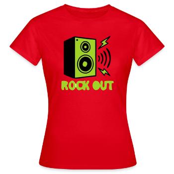 Rock Out Lautsprecher Icon - Frauen T-Shirt - Rot - Vorne - AI Model Female 172 dark (172cm)