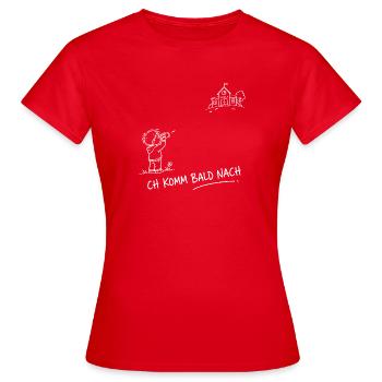 Ich Komm Bald Nach Schule – Schulanfang - Frauen T-Shirt - Rot - Vorne - AI Model Female 172 dark (172cm)