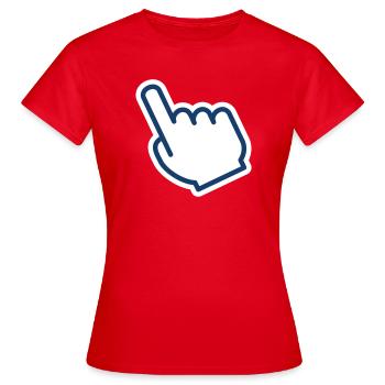 Fingerklick-Symbol für digitale Schnittstelle D - Frauen T-Shirt - Rot - Vorne - AI Model Female 172 dark (172cm)