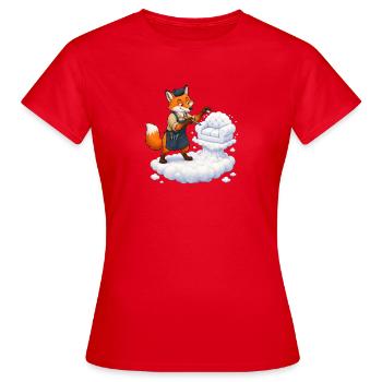 Fuchs Wolkenbildhauer formt weiches Wolkensofa - Frauen T-Shirt - Rot - Vorne - AI Model Female 172 dark (172cm)