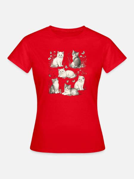 Kätzchennatur - Frauen T-Shirt - Rot