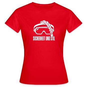 Sicherheit und Stil – Schutzbrille Zopf Icon Vekto - Frauen T-Shirt - Rot - Vorne - AI Model Female 172 dark (172cm)