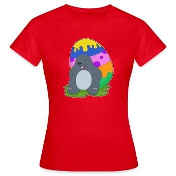Mole Easter Easter Egg - Women's T-Shirt - red - Front - AI Model Female 172 dark (172cm)