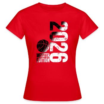 Maillot Basketball Master 2026, noir et blanc - T-shirt Femme - rouge - Devant - AI Model Female 172 dark (172cm)