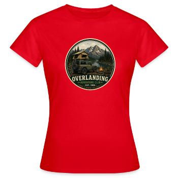 Graphique d’aventure vintage Overlanding - T-shirt Femme - rouge - Devant - AI Model Female 172 dark (172cm)
