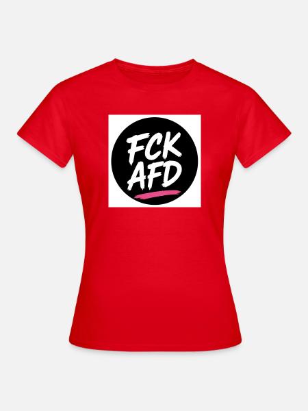 AntiAfd Rundes Statement - Frauen T-Shirt - Rot