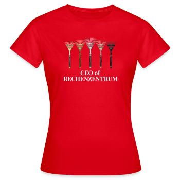 Rechenzentrum Design Gartengeräte Rechen Leiter - Frauen T-Shirt - Rot - Vorne - AI Model Female 172 dark (172cm)