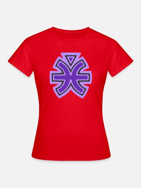Fische- und Wasserstammessymbol - Frauen T-Shirt - Rot