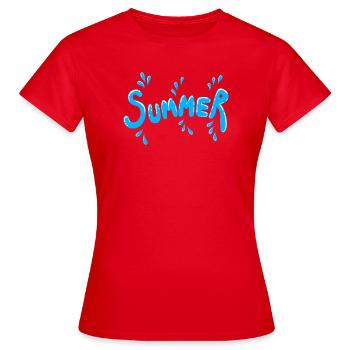Splish Splash - Frauen T-Shirt - Rot - Vorne - AI Model Female 172 dark (172cm)