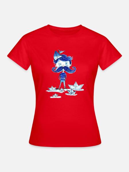 Herr Blau - Frauen T-Shirt - Rot