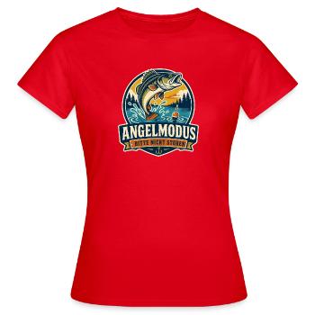 Angelmodus – Bitte nicht stören Angler - Frauen T-Shirt - Rot - Vorne - AI Model Female 172 dark (172cm)