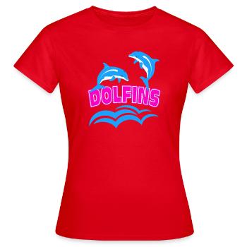 Delfin-Logo - Frauen T-Shirt - Rot - Vorne - AI Model Female 172 dark (172cm)