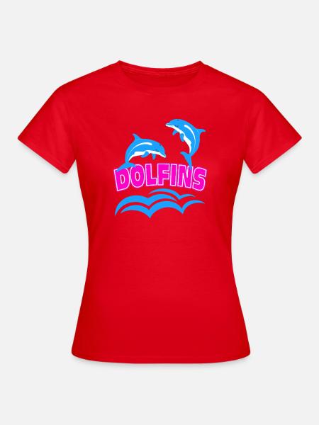 Delfin-Logo - Frauen T-Shirt - Rot