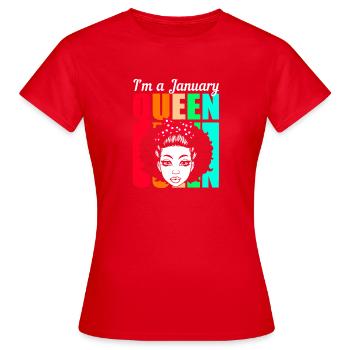 Sternzeichen Wassermann - Frauen T-Shirt - Rot - Vorne - AI Model Female 172 dark (172cm)