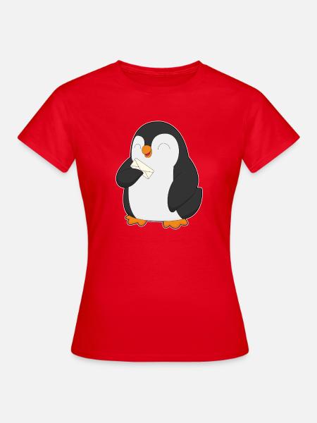 Pinguin Brief - Frauen T-Shirt - Rot