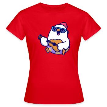 Penguin Guitar Beach Jam - Frauen T-Shirt - Rot - Vorne - AI Model Female 172 dark (172cm)