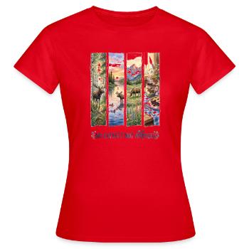 No Coffee Not Amoosed Moose - Frauen T-Shirt - Rot - Vorne - AI Model Female 172 dark (172cm)