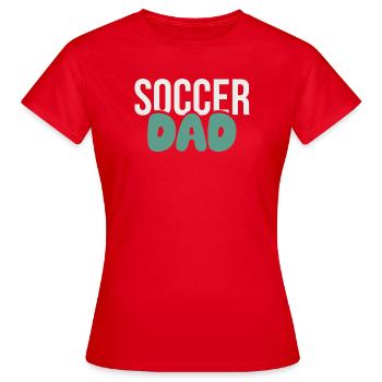 Soccer Dad Bold Style  - Women's T-Shirt - red - Front - AI Model Female 172 dark (172cm)