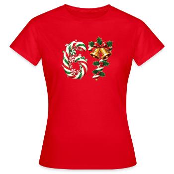 67 Weihnachtsmeme - Frauen T-Shirt - Rot - Vorne - AI Model Female 172 dark (172cm)