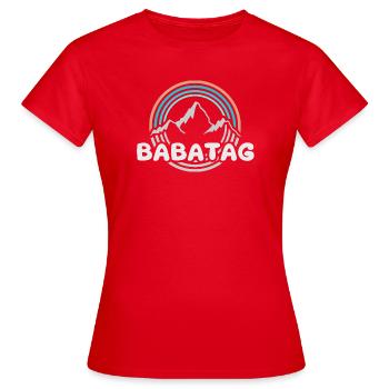 Wandern Babatag - Frauen T-Shirt - Rot - Vorne - AI Model Female 172 dark (172cm)
