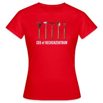 CEO of Rechenzentrum - Frauen T-Shirt - Rot - Vorne - AI Model Female 172 dark (172cm)