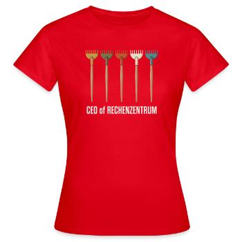 CEO of Rechenzentrum Gärtner - Frauen T-Shirt - Rot - Vorne - AI Model Female 172 dark (172cm)