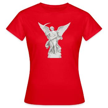 Statue d’Ange à la Faux - T-shirt Femme - rouge - Devant - AI Model Female 172 dark (172cm)