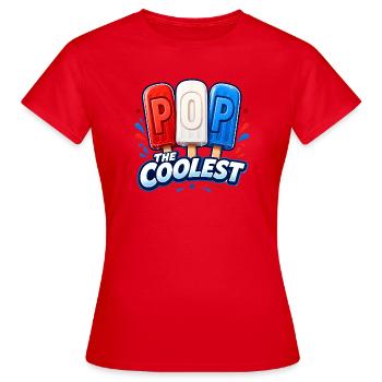 Lustiger Opa, der coolste Papa - Frauen T-Shirt - Rot - Vorne - AI Model Female 172 dark (172cm)