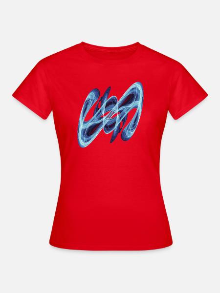 Blaues Leuchten - Frauen T-Shirt - Rot