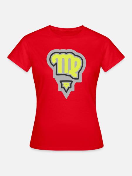 Tierkreis, Stammes-Virgo und Erde - Frauen T-Shirt - Rot