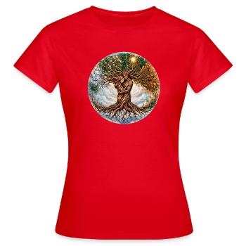Cercle de la vie - T-shirt Femme - rouge - Devant - AI Model Female 172 dark (172cm)