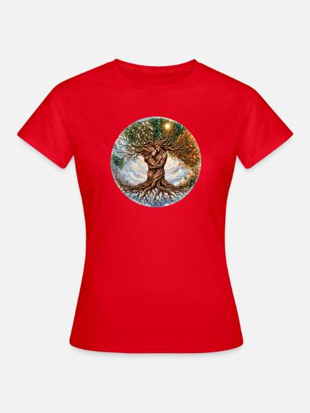 Circle Of Life - Frauen T-Shirt - Rot