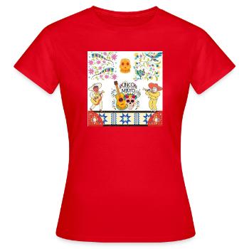 Cinco Mayo Día Muertos Fiesta - Frauen T-Shirt - Rot - Vorne - AI Model Female 172 dark (172cm)