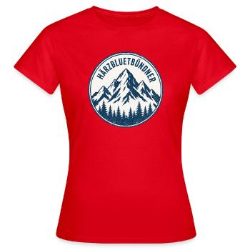 Grisons - T-shirt Femme - rouge - Devant - AI Model Female 172 dark (172cm)