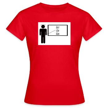 German Teacher - Women's T-Shirt - red - Front - AI Model Female 172 dark (172cm)