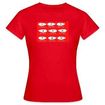 Comptage des moutons - T-shirt Femme - rouge - Devant - AI Model Female 172 dark (172cm)