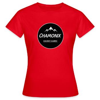 CHAMONIX - T-shirt Femme - rouge - Devant - AI Model Female 172 dark (172cm)