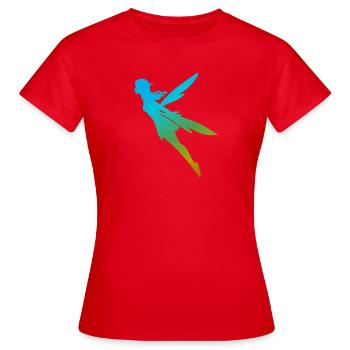 Fée en gradient avec des ailes - T-shirt Femme - rouge - Devant - AI Model Female 172 dark (172cm)