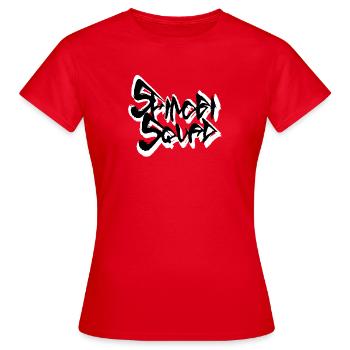 Logo 5hinobi 5quad - T-shirt Femme - rouge - Devant - AI Model Female 172 dark (172cm)